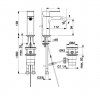 KFA Armatura Dust bateria bidetowa gun metal 13.8 cm z korkiem 93832500
